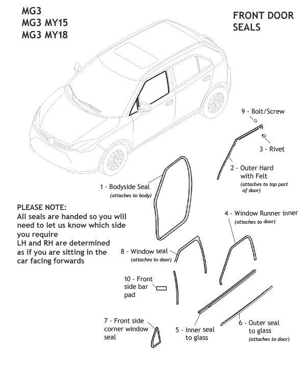 Image for Front Door Seals